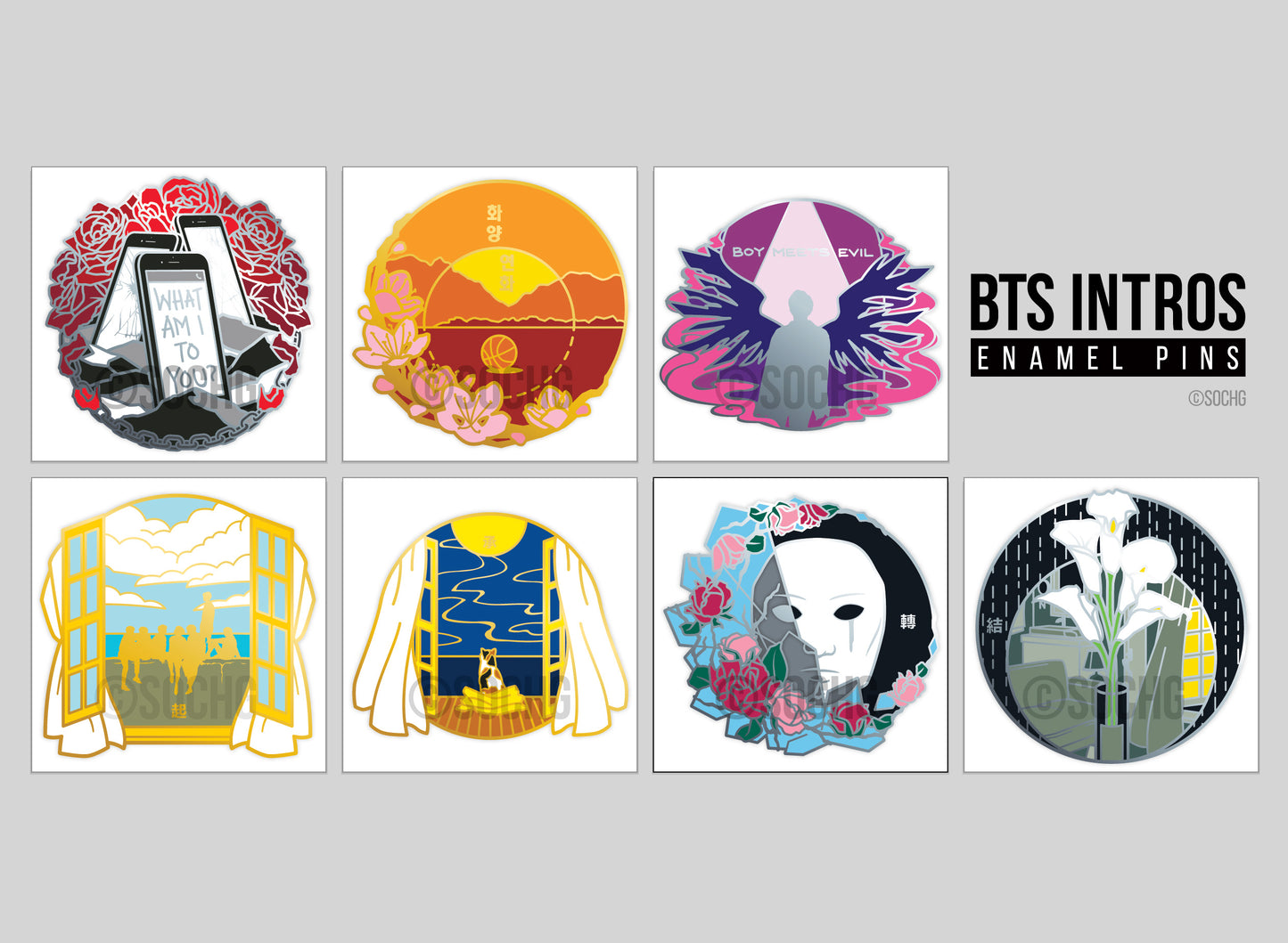 BTS Intros Enamel Pins