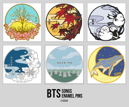 BTS Song Enamel Pins